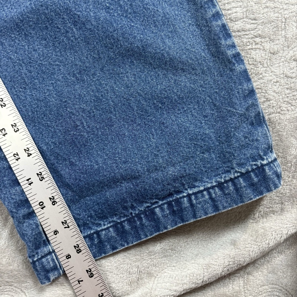 Christopher Banks Embroidered Denim Christmas overalls Large Vintage - Picture 7 of 10